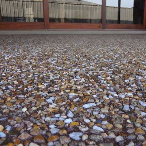 Photo: exposed aggregate concreter